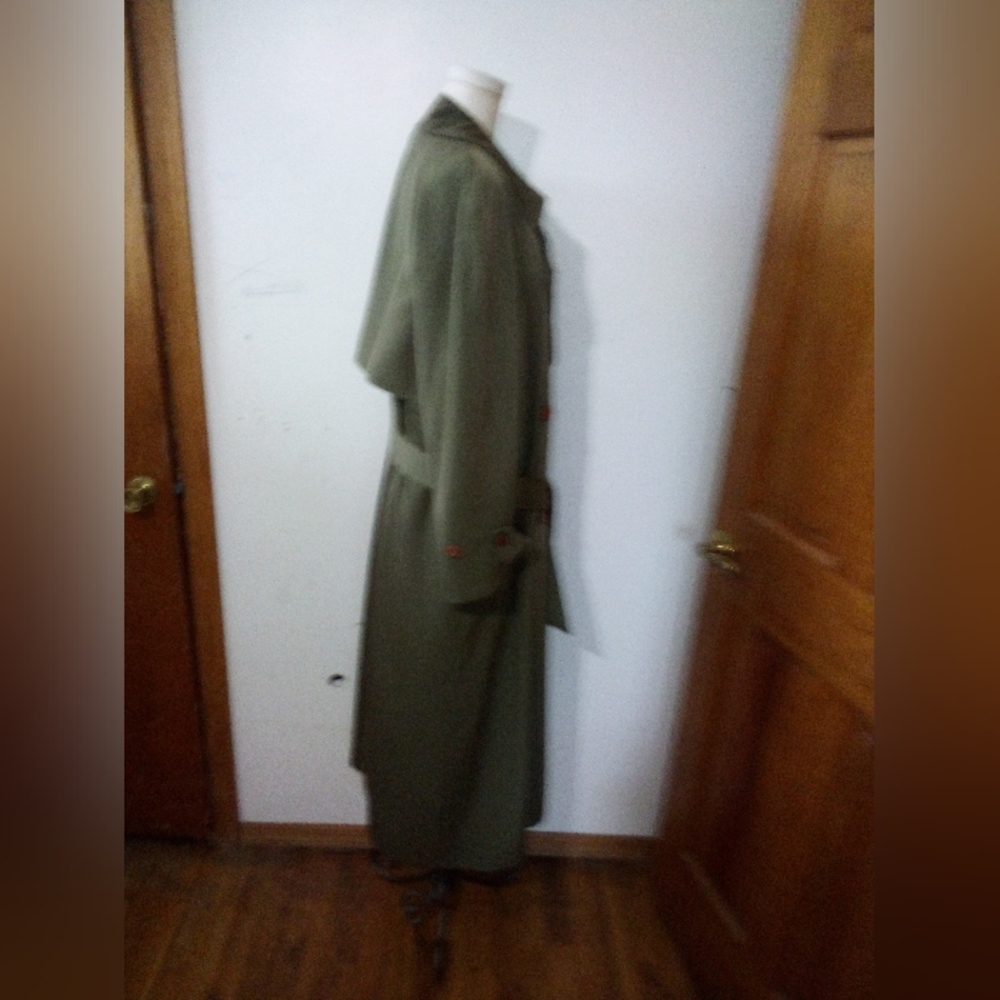 Harve Bernard rain trench coat size large 14 - Picture 2 of 8